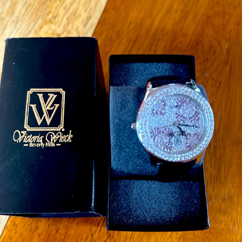 Designer Beverly Hills Victoria Wieck Flower Zirconia Watch (No Battery)